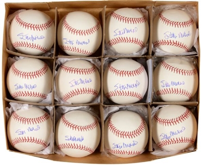 Stan Musial Single Signed Baseballs (12)
